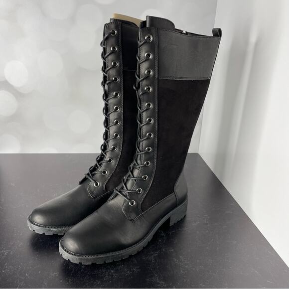 GC SHOES Women's Fresh Combat Boots Black Sz 8.5 - Picture 2 of 7